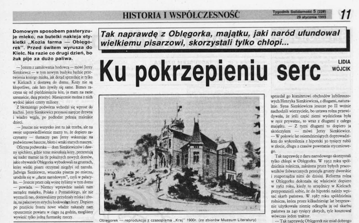 Ku pokrzepieniu serc (Tygodnik Solidarność, 29.01.1993 r.)