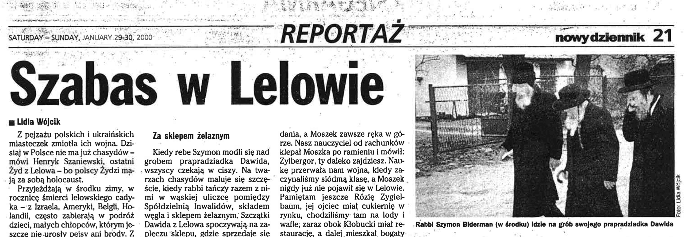 Szabas w Lelowie (Nowy Dziennik, 29.01.2000 r.)