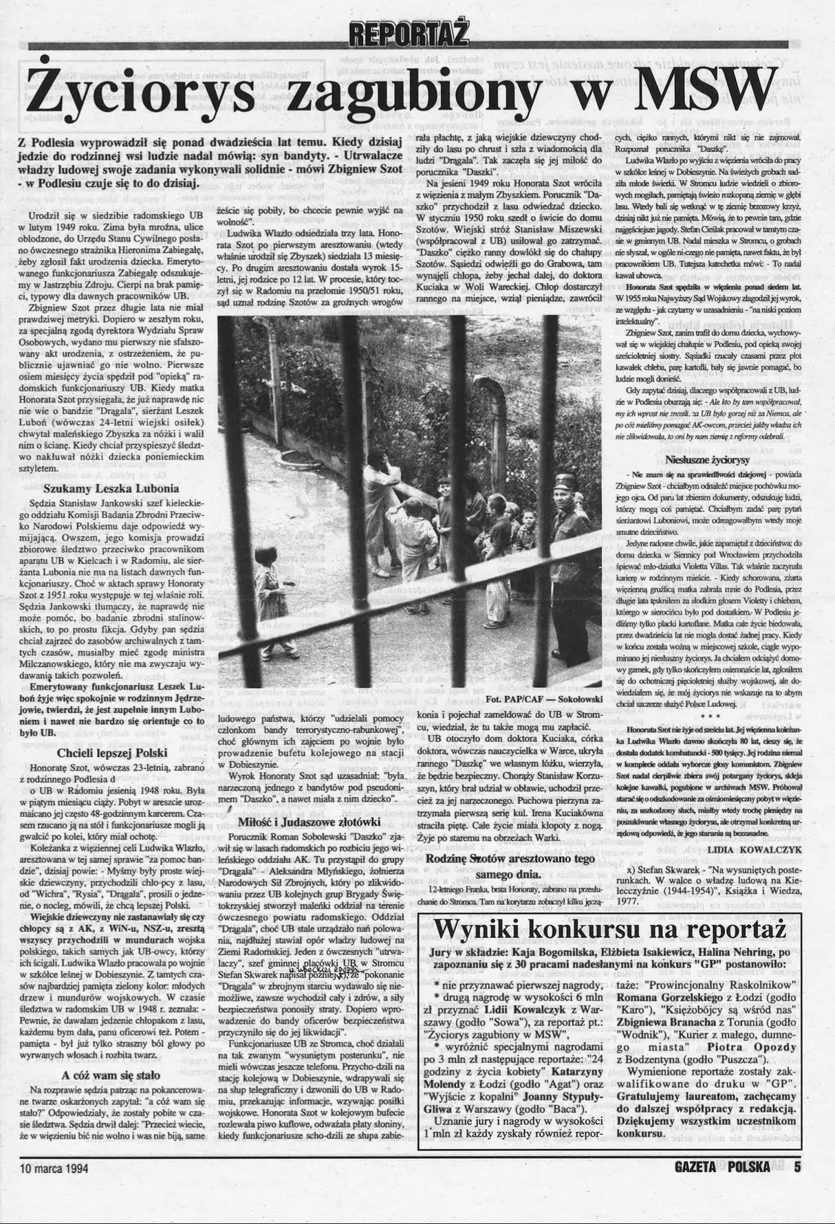 Życiorys zagubiony w MSW