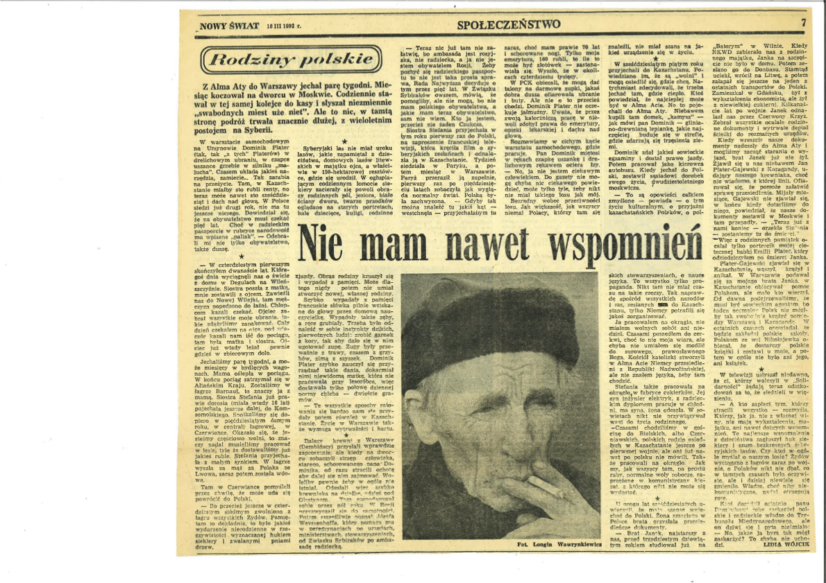 Nie mam nawet wspomnień