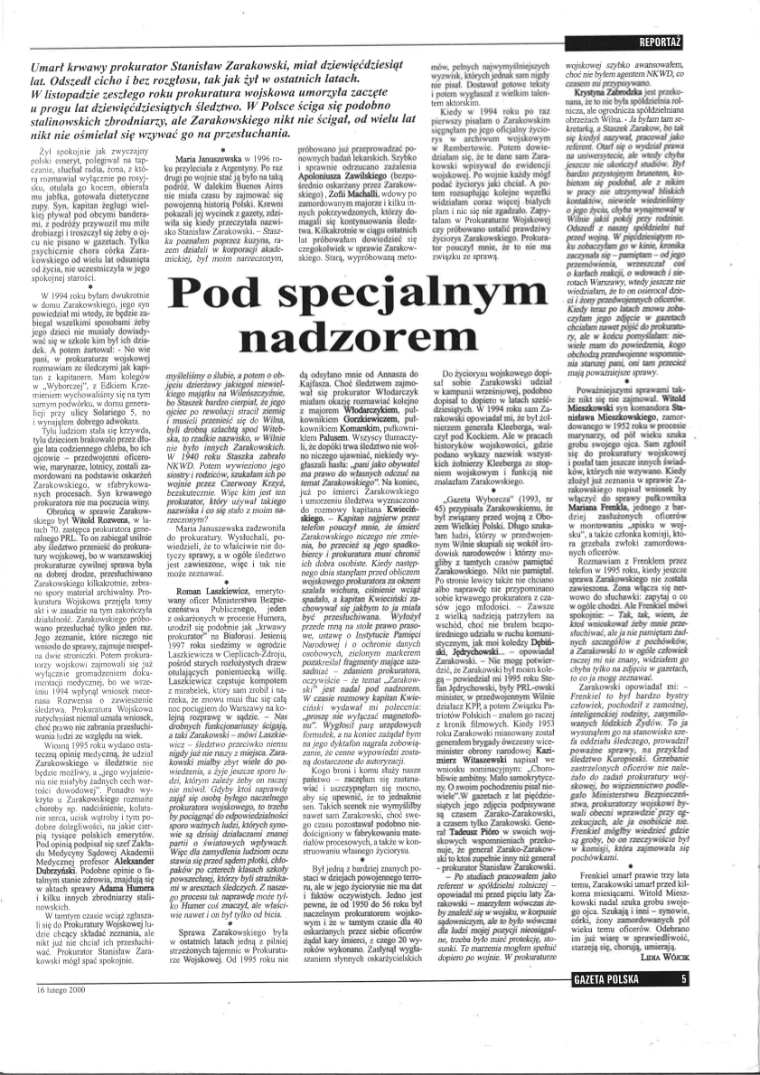 Pod specjalnym nadzorem
